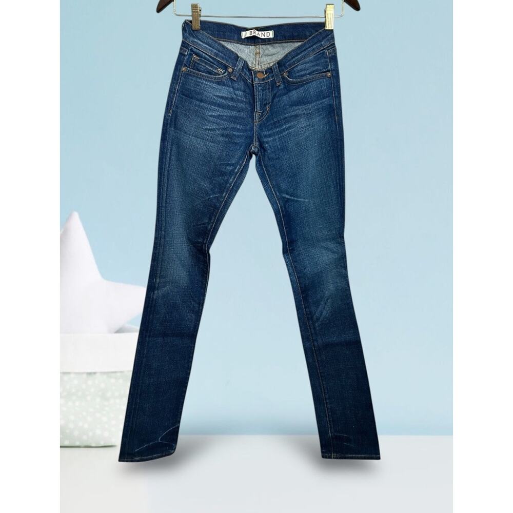 J Brand Jeans Size 25 Low Rise Pencil Leg Dark Fashion Wash 32" Inseam